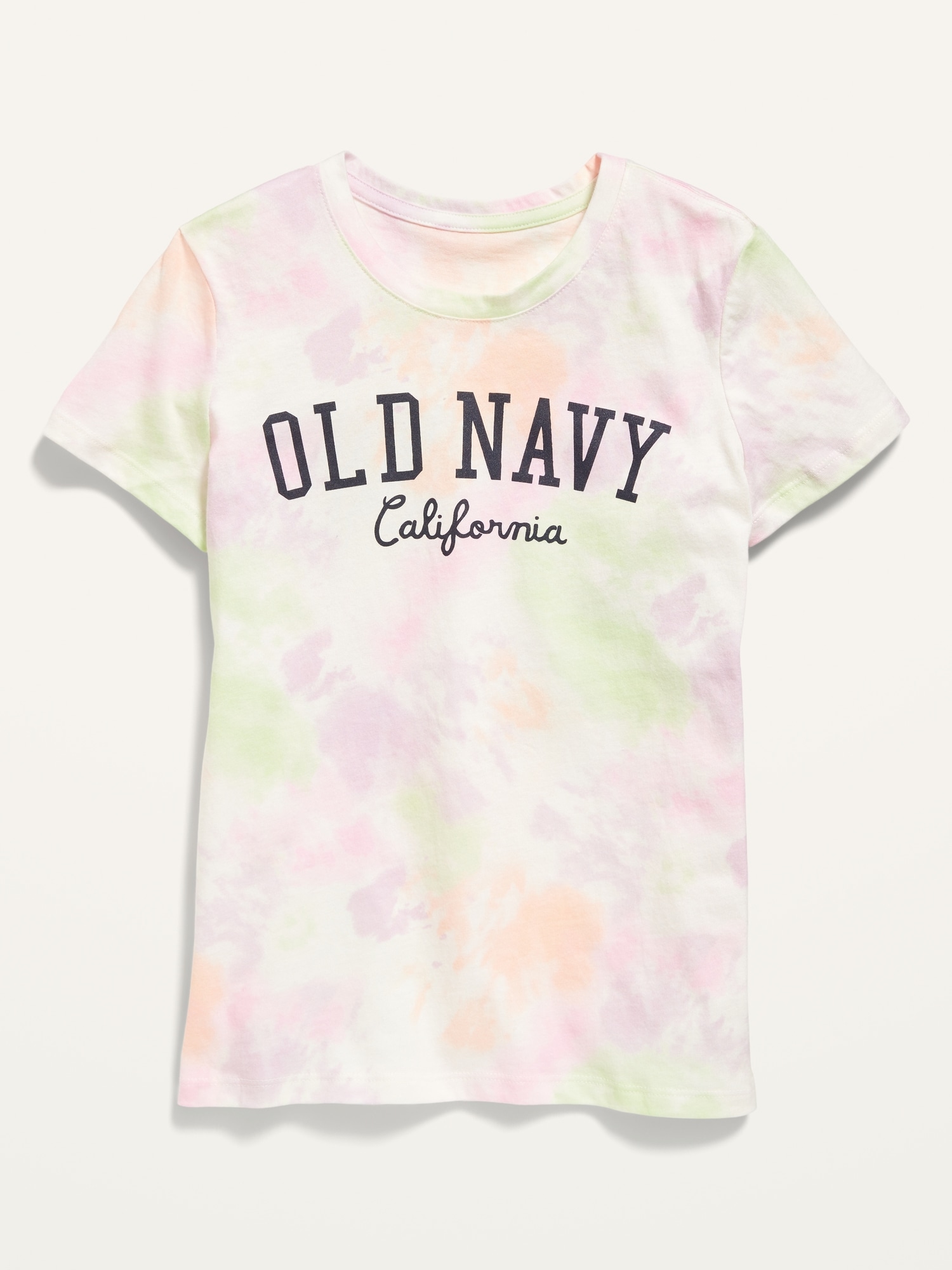 Logo-Graphic Tie-Dye Tee for Girls