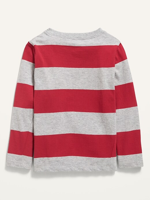 View large product image 2 of 2. Long-Sleeve Striped Tee for Toddler Boys