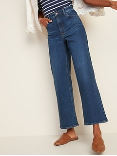 old navy wide leg cropped jeans