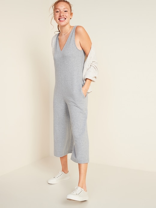 navy sleeveless jumpsuit