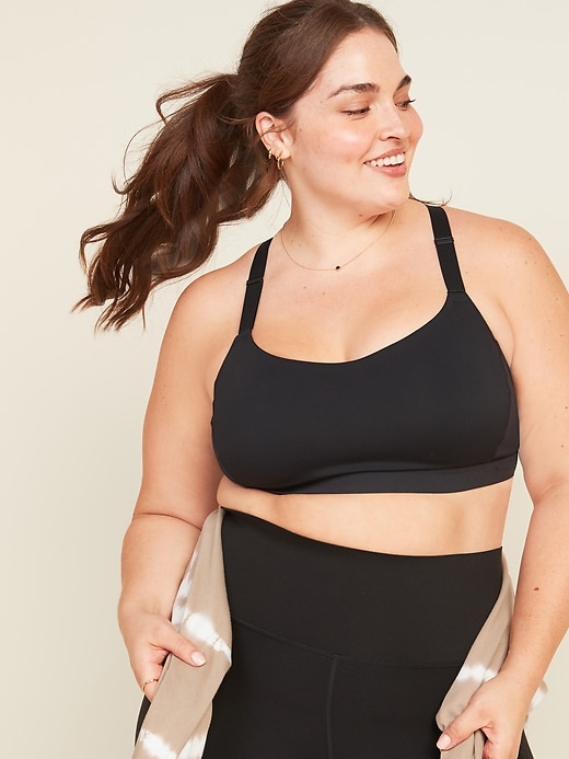 Image number 1 showing, Medium Support PowerSoft Plus-Size Adjustable-Strap Sports Bra