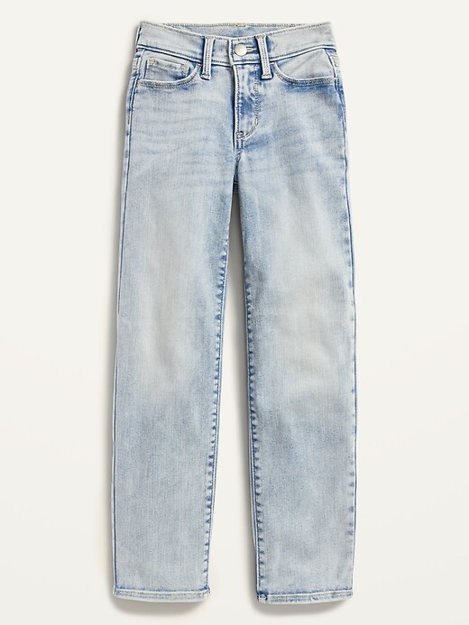 View large product image 1 of 2. High-Waisted O.G. Straight Built-In Tough Light-Wash Jeans for Girls