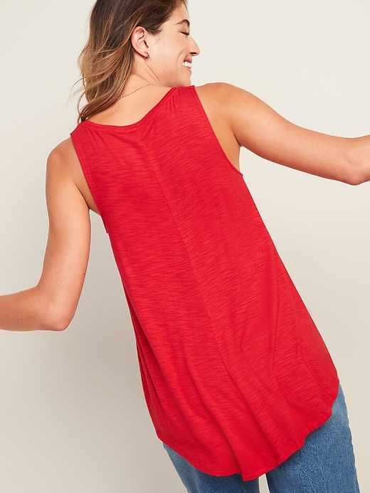 View large product image 2 of 3. Luxe Slub-Knit Jersey Tank Top for Women