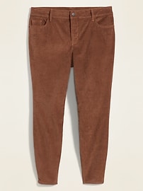View large product image 3 of 3. High-Waisted Secret-Slim Pockets Rockstar Super Skinny Plus-Size Corduroy Pants
