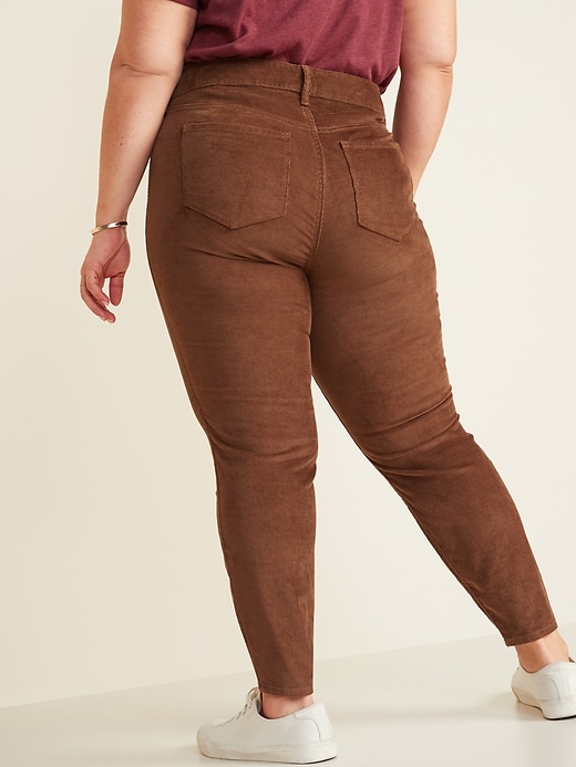 View large product image 2 of 3. High-Waisted Secret-Slim Pockets Rockstar Super Skinny Plus-Size Corduroy Pants
