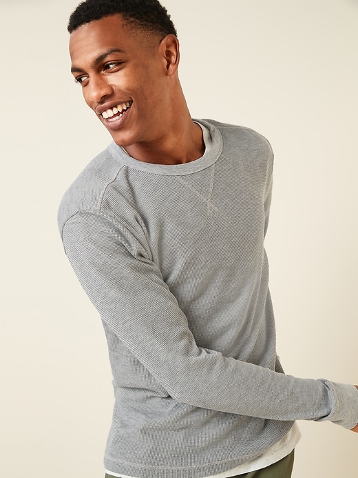 View large product image 1 of 3. Soft-Washed Thermal-Knit Long-Sleeve Tee