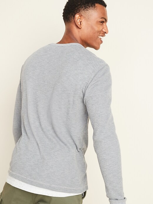 View large product image 2 of 3. Soft-Washed Thermal-Knit Long-Sleeve Tee