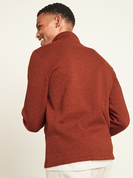 View large product image 2 of 3. Sweater-Fleece Mock-Neck Quarter Zip Sweatshirt