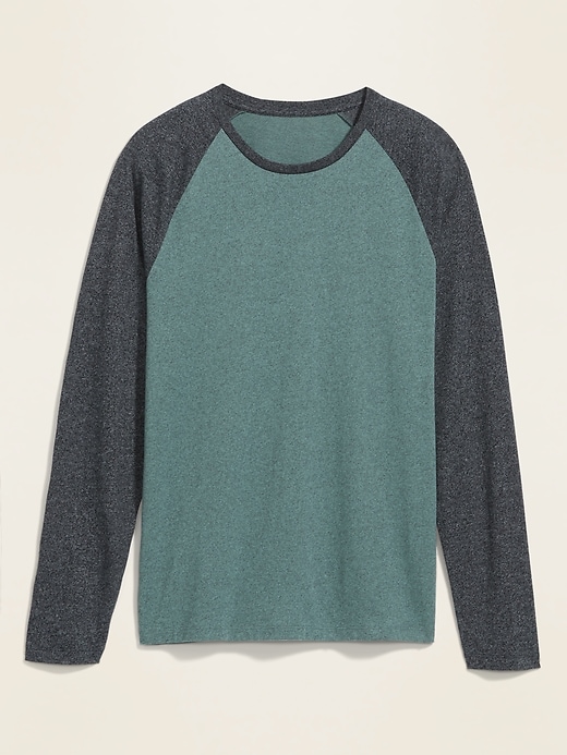View large product image 2 of 2. Soft-Washed Color-Blocked Raglan Baseball Tee