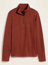 View large product image 3 of 3. Sweater-Fleece Mock-Neck Quarter Zip Sweatshirt