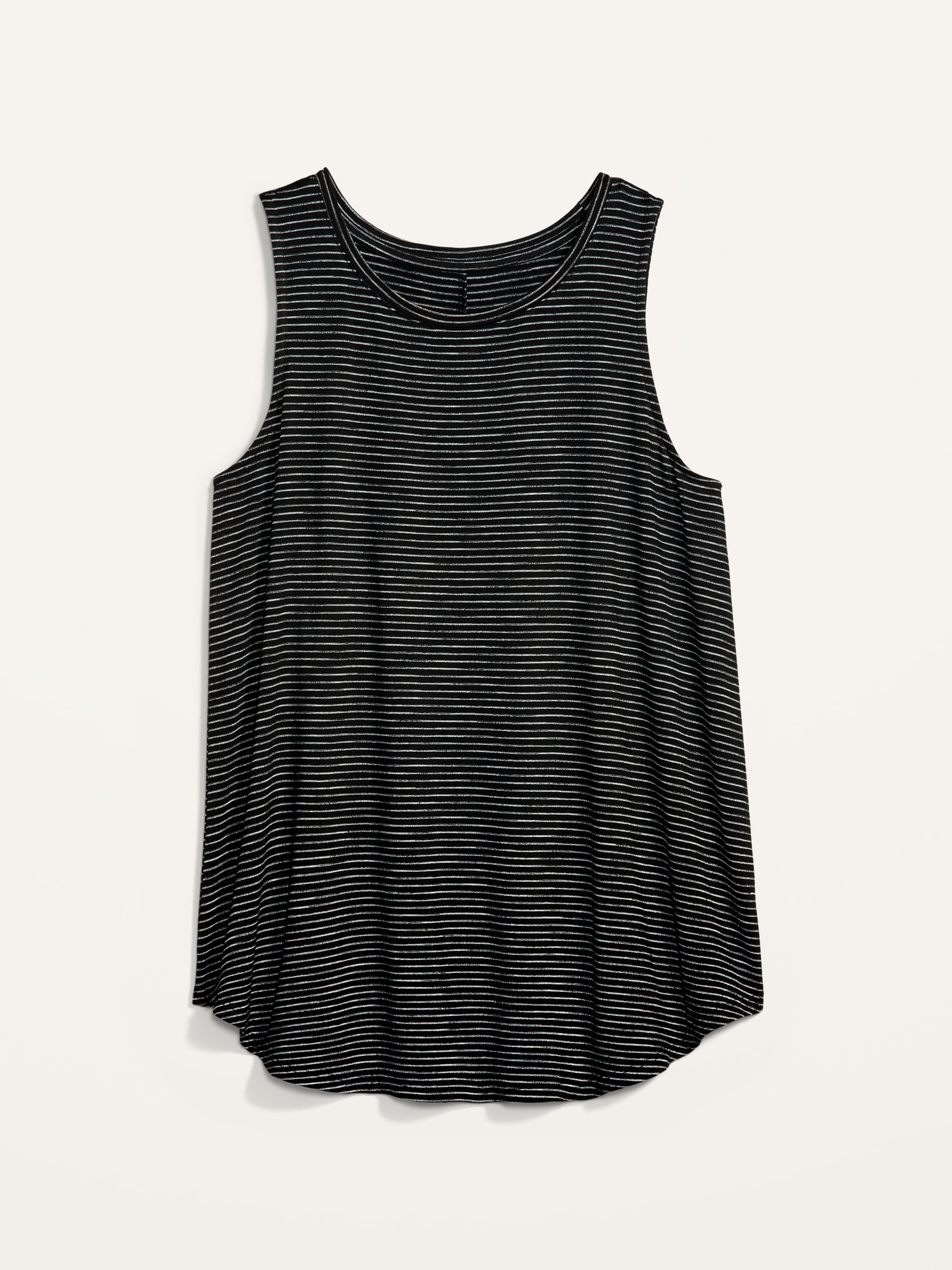 Luxe Silver-Metallic Stripe Sleeveless Top for Women | Old Navy