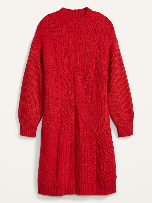 Image number 4 showing, Variegated-Knit Mock-Neck Plus-Size Sweater Dress