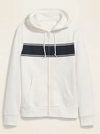 View large product image 3 of 3. Chest-Stripe Zip Hoodie