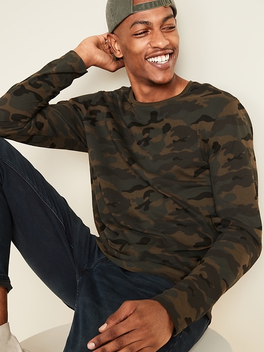 View large product image 1 of 3. Soft-Washed Camo Long-Sleeve Tee