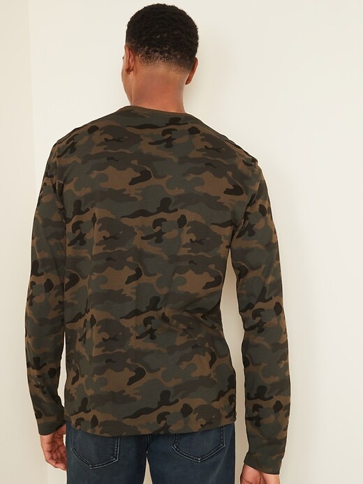 View large product image 2 of 3. Soft-Washed Camo Long-Sleeve Tee