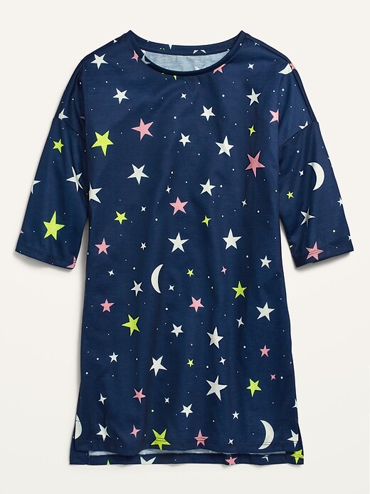 Old Navy 3/4-Sleeve Jersey Nightgown for Girls. 1