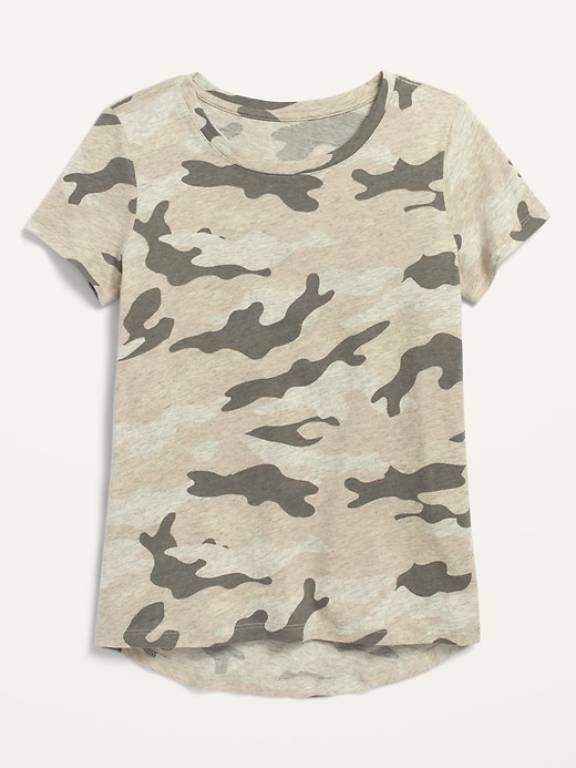 View large product image 1 of 1. Softest Printed Crew-Neck Tee for Girls
