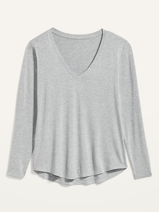 Image number 4 showing, Luxe V-Neck Long-Sleeve Tee for Women