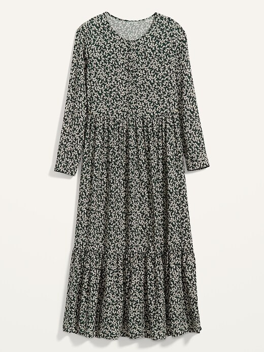 Image number 4 showing, Printed Tiered-Hem Maxi Swing Dress for Women