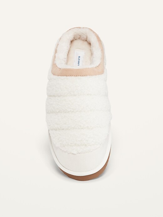 Image number 2 showing, Cozy Quilted Sherpa Slide Slippers
