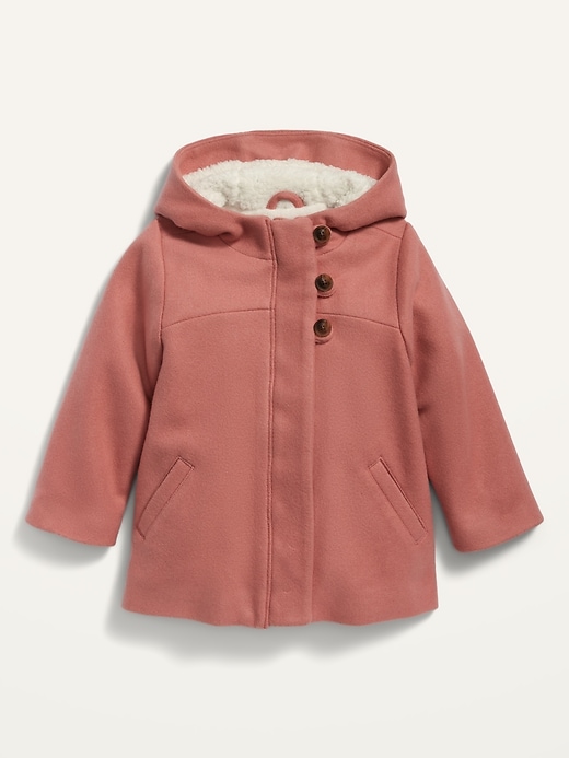View large product image 1 of 1. Soft-Brushed Hooded Toggle Coat for Toddler Girls