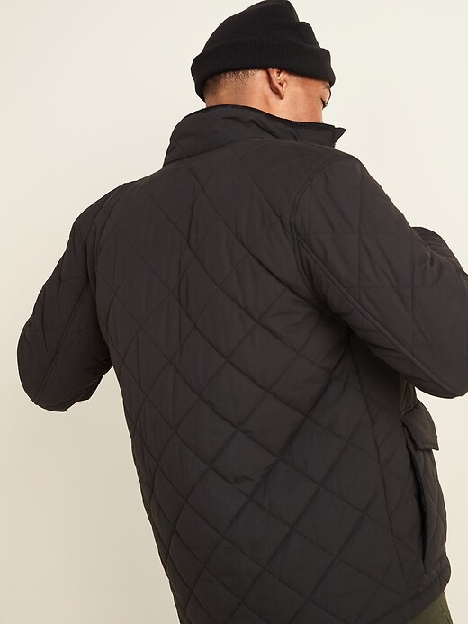 View large product image 2 of 3. Quilted Utility-Pocket Zip Jacket