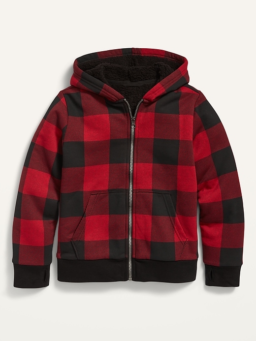 View large product image 1 of 1. Cozy Sherpa-Lined Zip Hoodie For Boys
