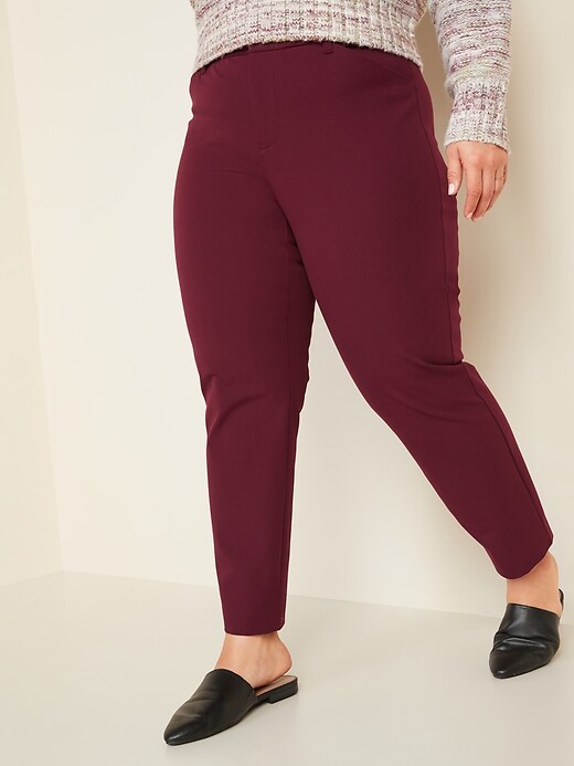 View large product image 1 of 3. High-Waisted Secret-Slim Pockets Pixie Plus-Size Ankle Pants