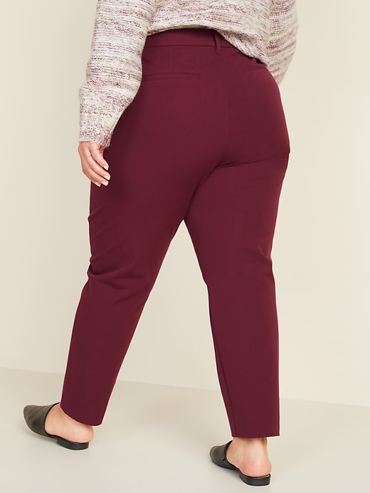 View large product image 2 of 3. High-Waisted Secret-Slim Pockets Pixie Plus-Size Ankle Pants