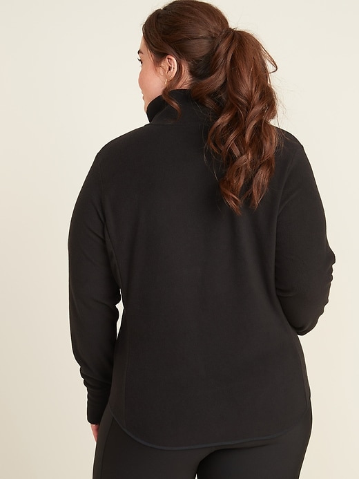 View large product image 2 of 3. Go-Warm Micro Performance Fleece Plus-Size Zip Jacket