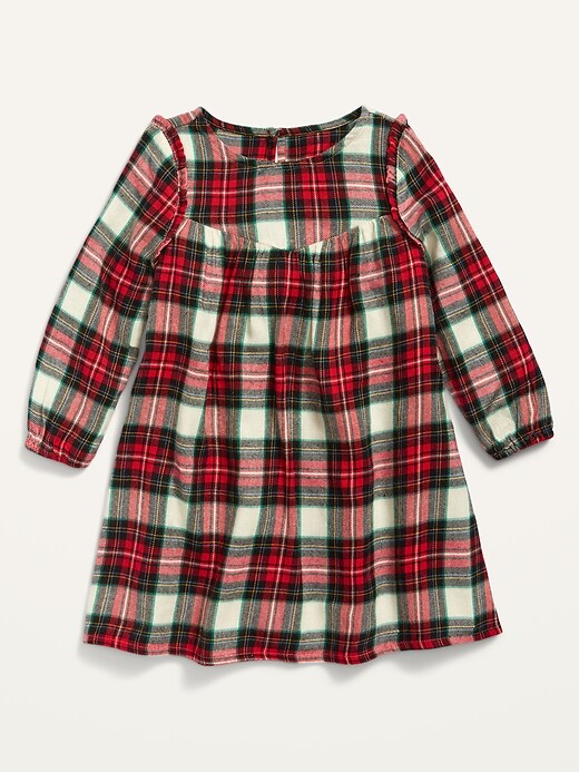 View large product image 1 of 1. Printed Flannel Dress for Toddler Girls