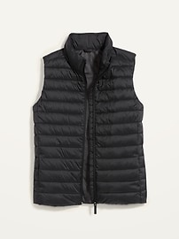 View large product image 3 of 3. Narrow-Channel Nylon Plus-Size Puffer Vest