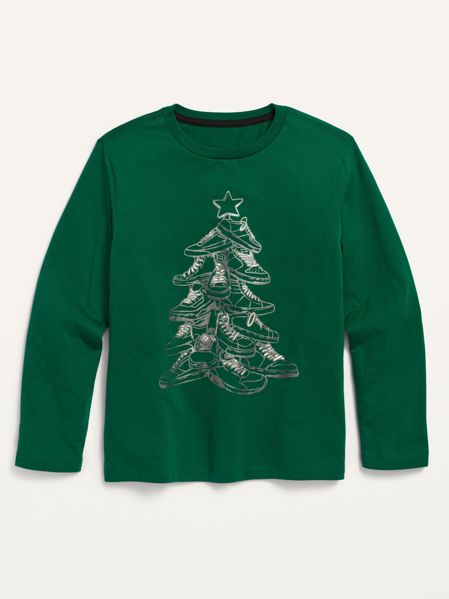 Boys Soft Cotton Jersey Long Sleeve Tee | Elf Green