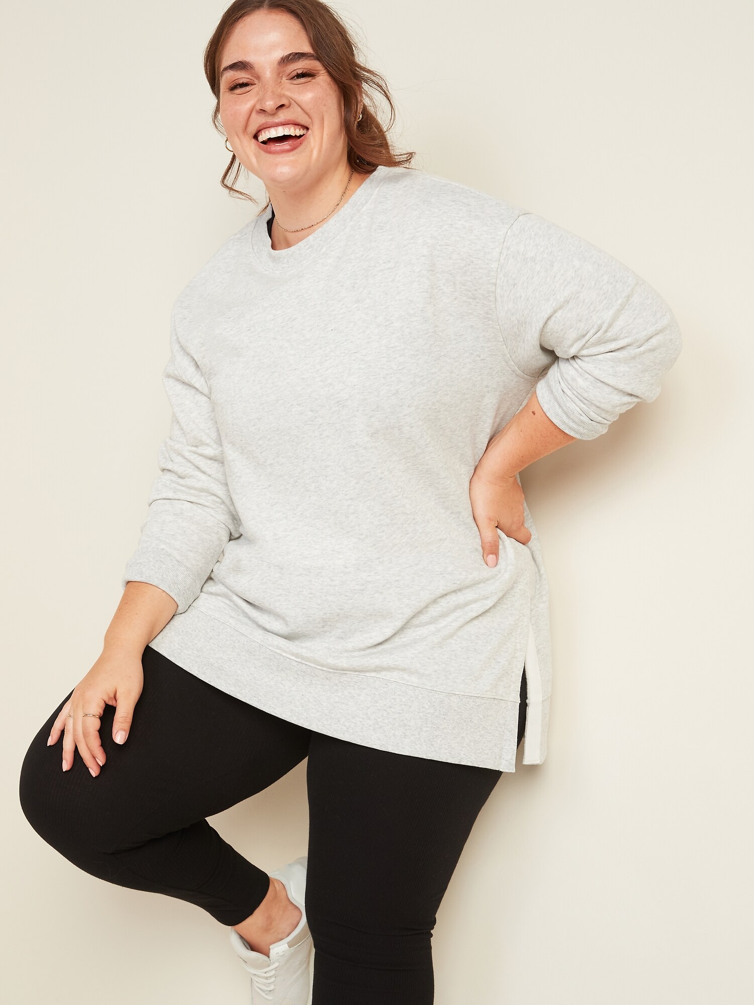 French Terry Boyfriend Plus-Size Tunic Sweatshirt, 19 Wardrobe Essentials  You'll Reach For Every Time