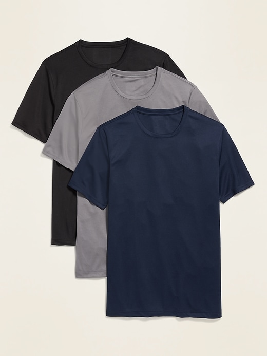 View large product image 1 of 2. Go-Dry Cool Core Odor-Control Mesh T-Shirt 3-Pack