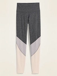 View large product image 3 of 3. High-Waisted CozeCore Color-Blocked Leggings