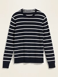 View large product image 3 of 3. Striped Soft-Washed Crew-Neck Sweater
