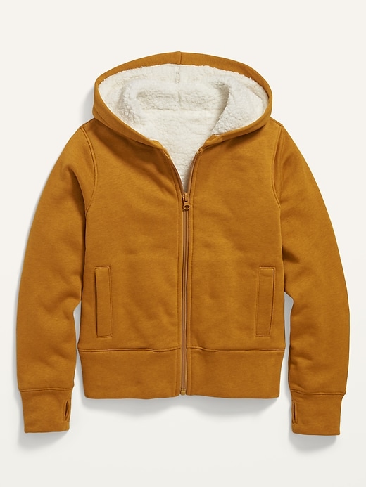 Old Navy Cozy Sherpa-Lined Zip Hoodie for Girls - 614268072000