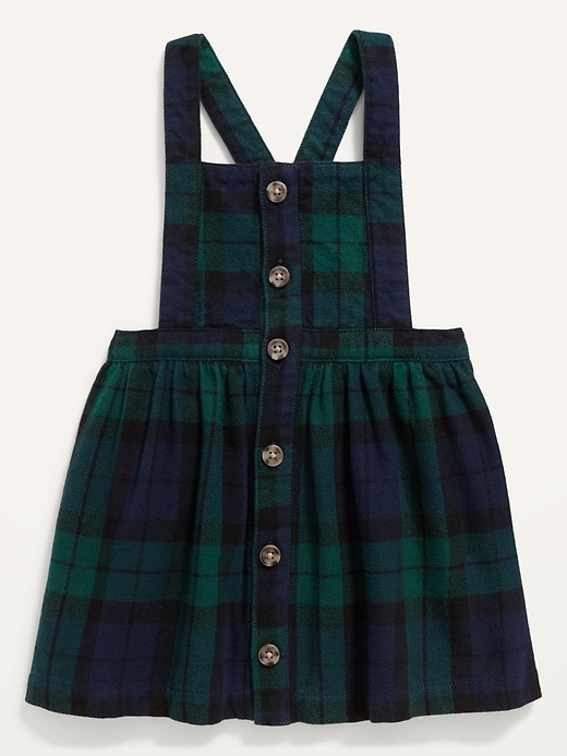 View large product image 1 of 2. Plaid Flannel Button-Front Skirtall for Baby