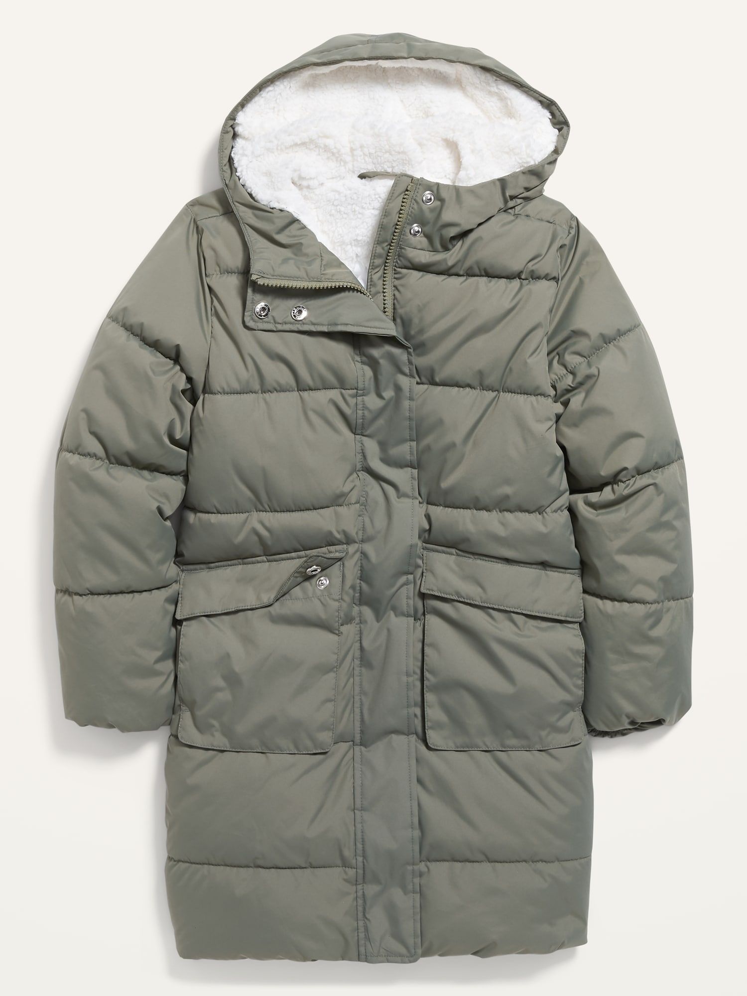 Hooded Long Frost-Free Puffer Jacket for Girls