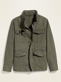 View large product image 3 of 3. Built-In Flex Stowaway-Hood Military Jacket