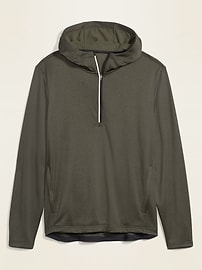 View large product image 3 of 3. Go-Dry French Terry Half Zip Hoodie