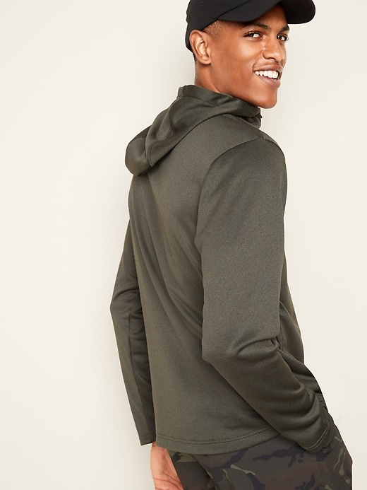 View large product image 2 of 3. Go-Dry French Terry Half Zip Hoodie
