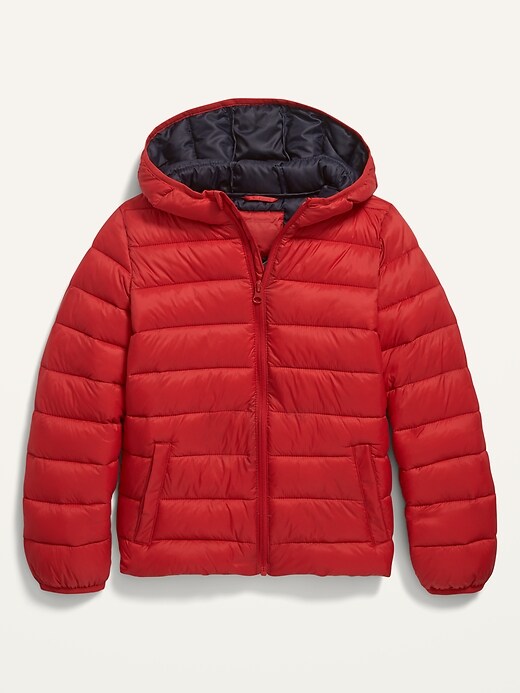 View large product image 1 of 2. Hooded Lightweight Narrow-Channel Puffer Jacket For Boys