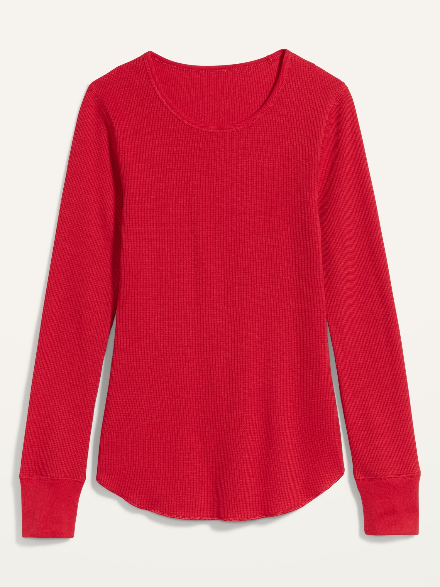 womens red thermal shirt