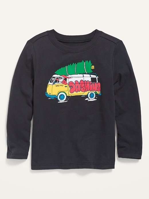 View large product image 1 of 1. Unisex Long-Sleeve Graphic Tee for Toddler