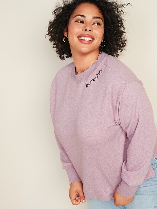 View large product image 1 of 3. Graphic French Terry Plus-Size Sweatshirt