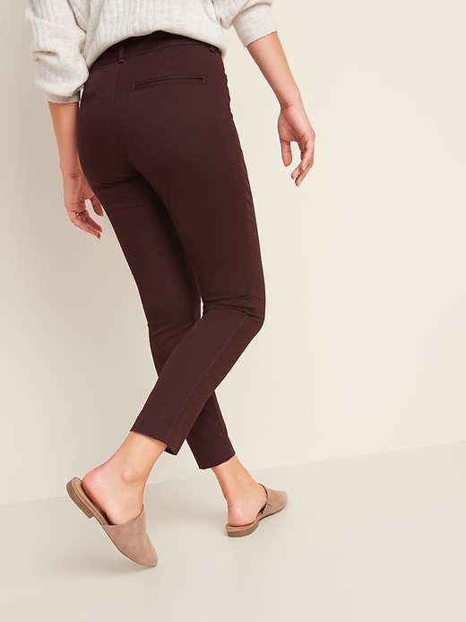 View large product image 2 of 3. Mid-Rise Pixie Ankle Chinos for Women
