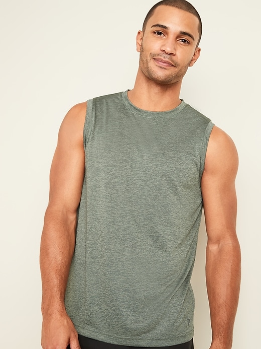 Image number 1 showing, Go-Dry Odor-Control Core Digi-Print Muscle Tank