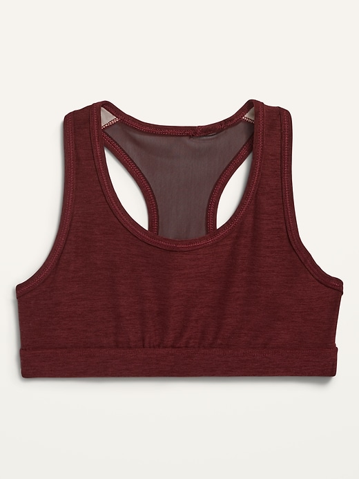 View large product image 1 of 1. Go-Dry Mesh-Trim Racerback Sports Bra for Girls